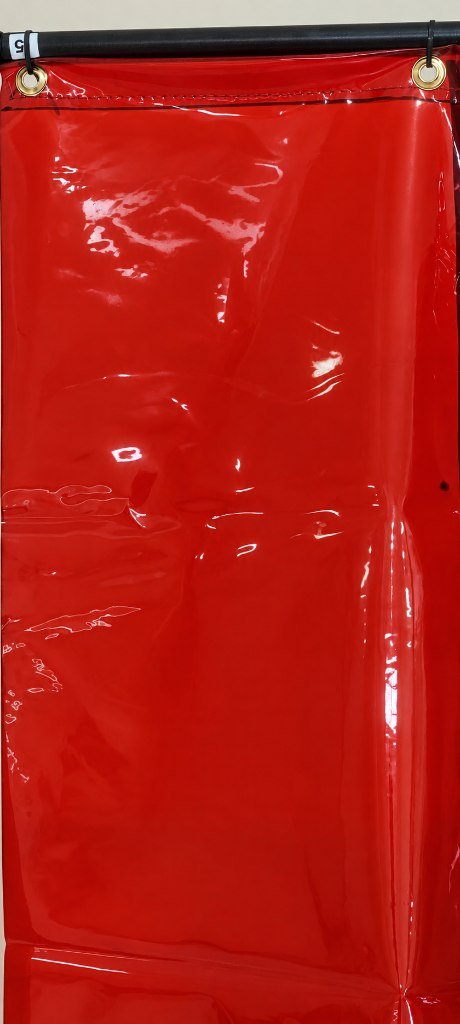 Cortina de PVC Vinil Antichispa Roja Colgante